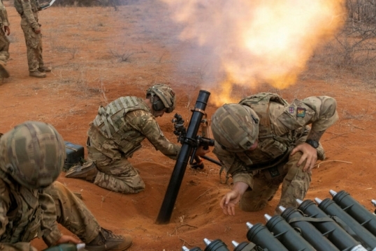 British Army personnel during a military training exercise